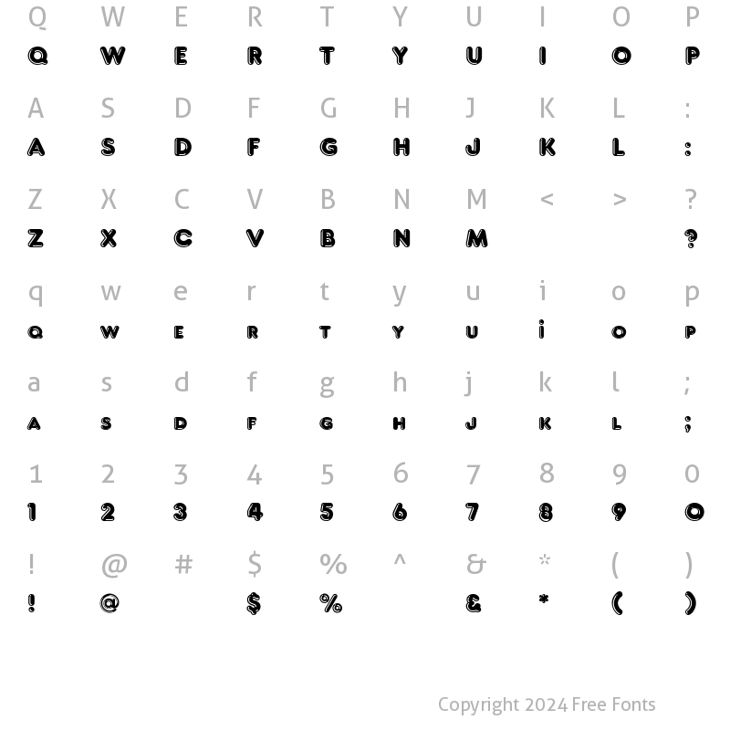 Character Map of TR Frankfurter Hlt ITCNormal