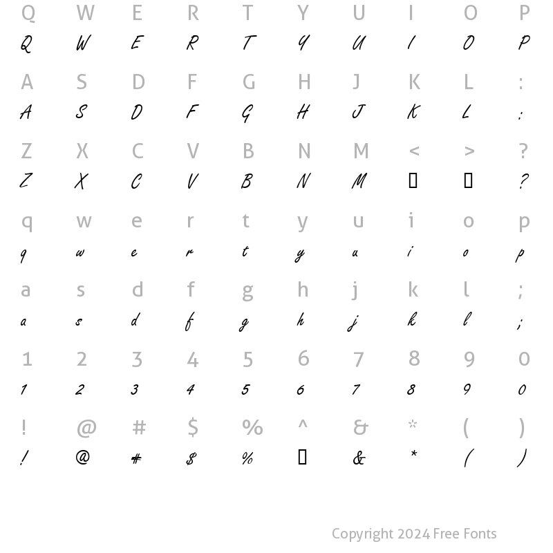 Character Map of TR Freeport Plain