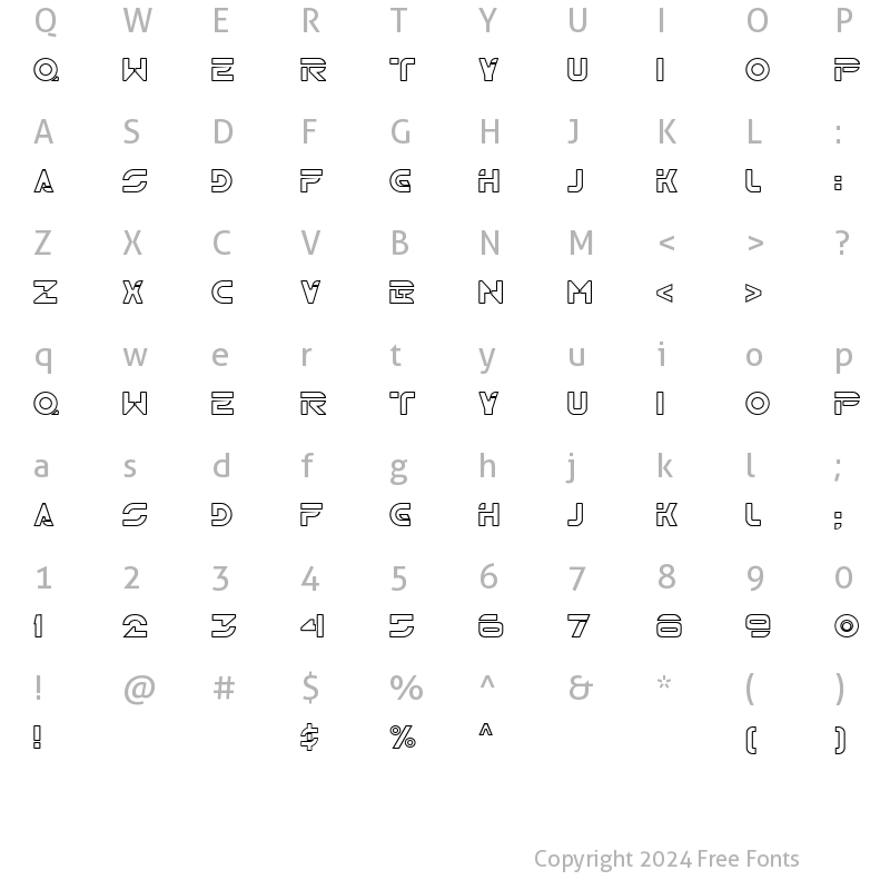 Character Map of TR2N TR2N