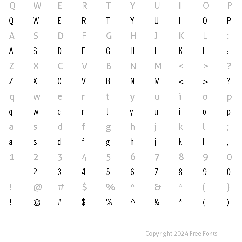 Character Map of TraditionellSans Regular