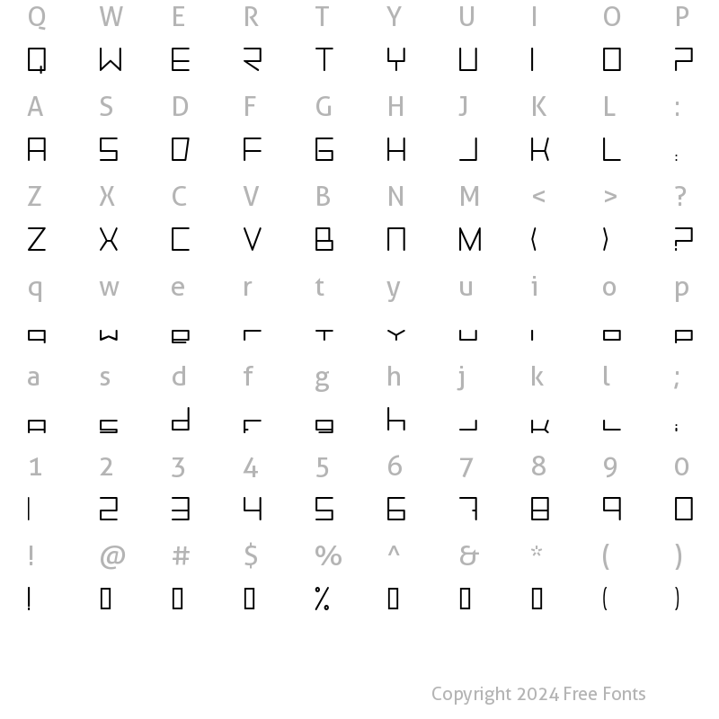 Character Map of Trancemission Medium