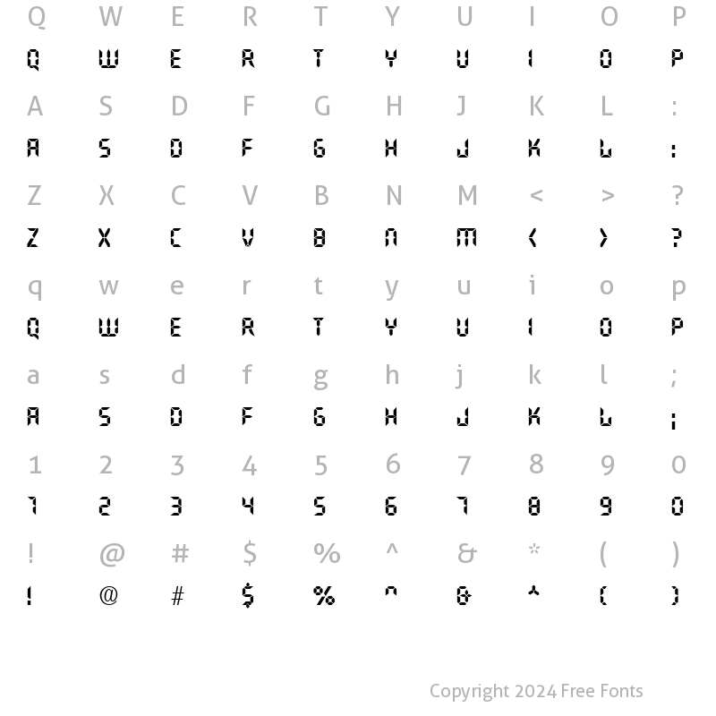 Character Map of Transistor Regular