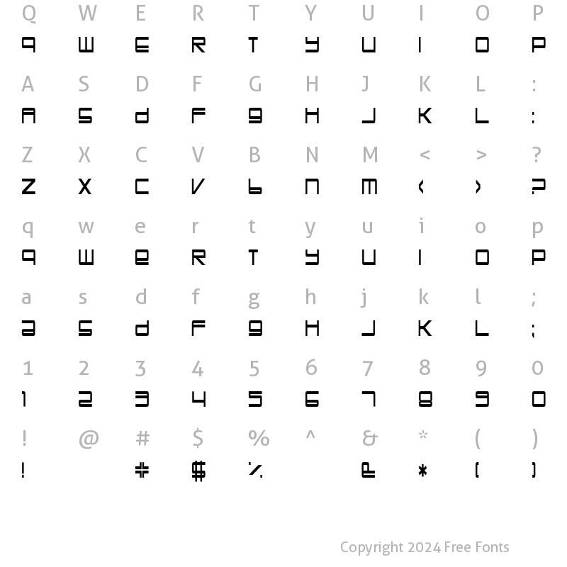 Character Map of TrapperJohn Regular