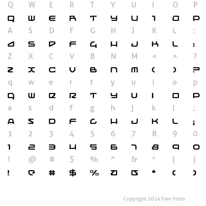 Character Map of Traveler Light Light