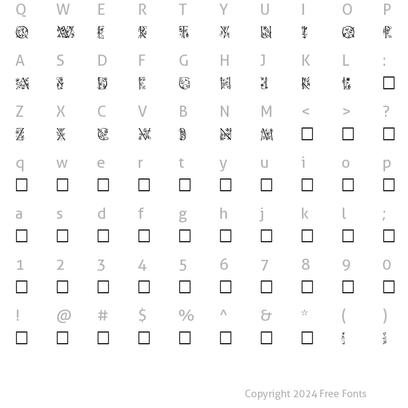 Character Map of Trellis Plain