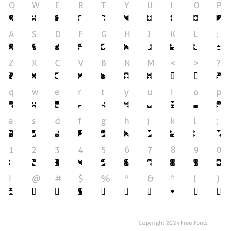 Character Map of Triangel Regular