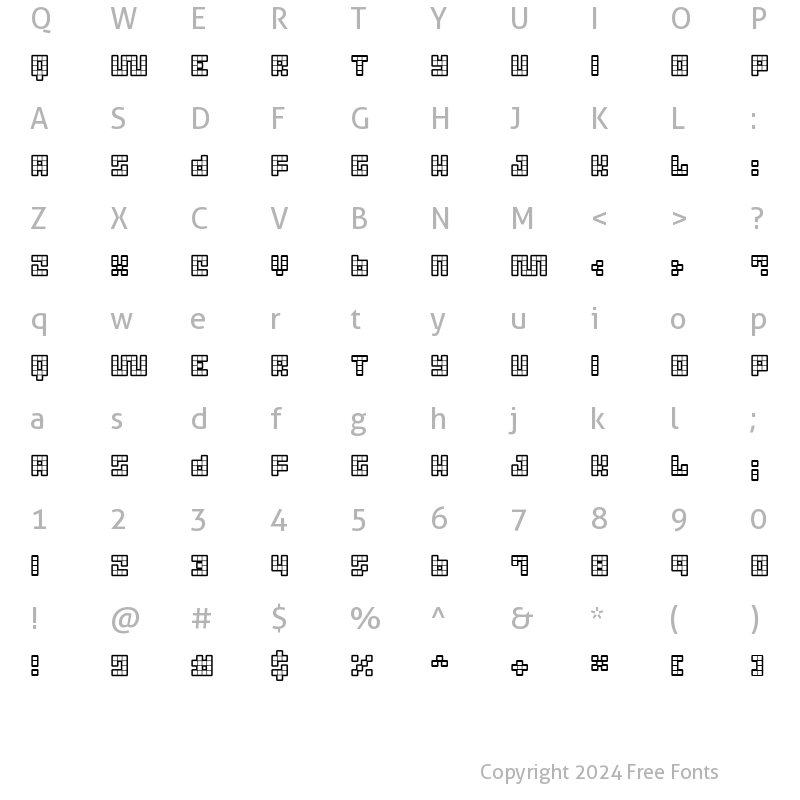 Character Map of Trick Blueprint Regular