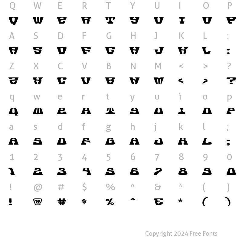 Character Map of Trickhouse Regular