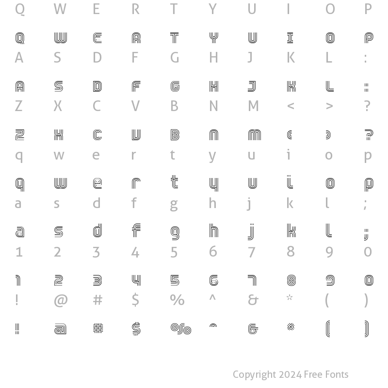 Character Map of Trisect Light