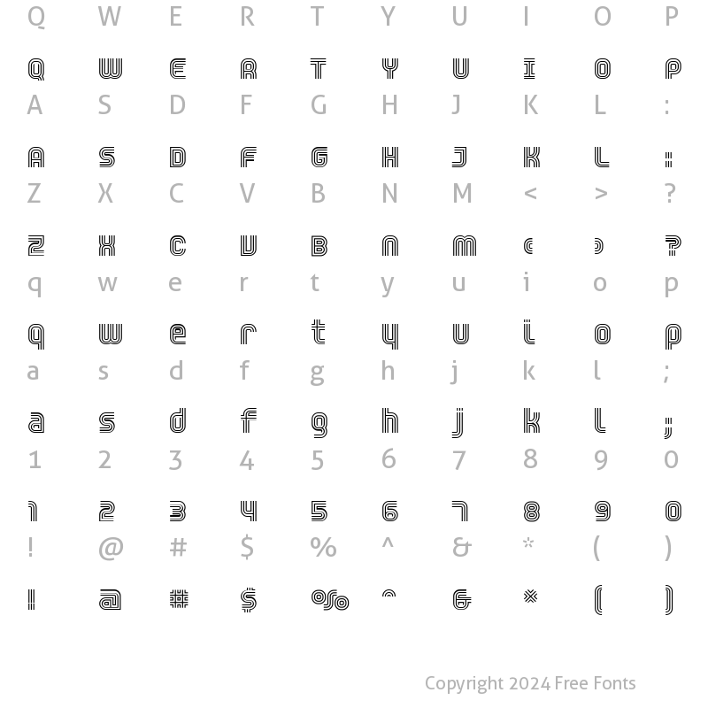 Character Map of Trisect Regular