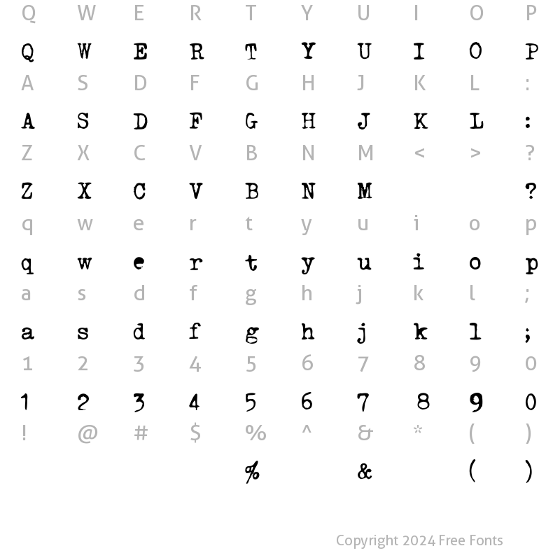 Character Map of Triumph Tippa Regular