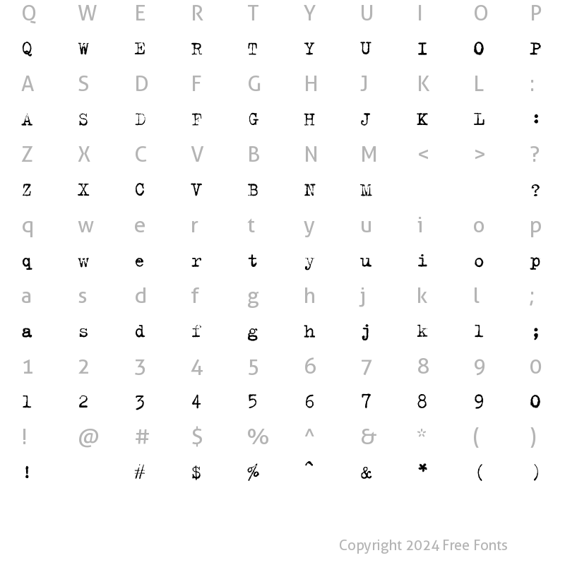 Character Map of Trixie Text Regular