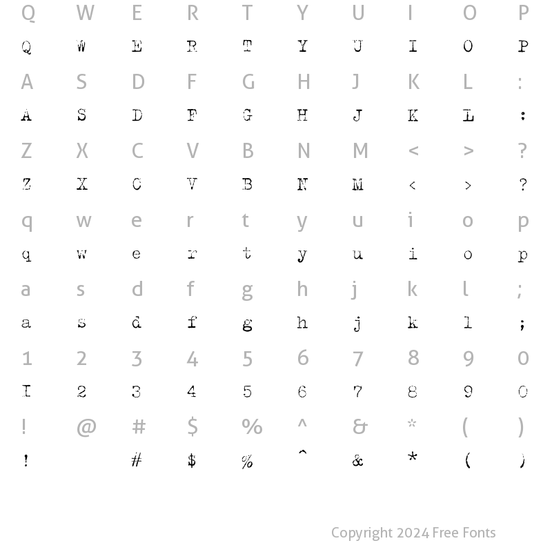 Character Map of TrixieCyrG Light Regular