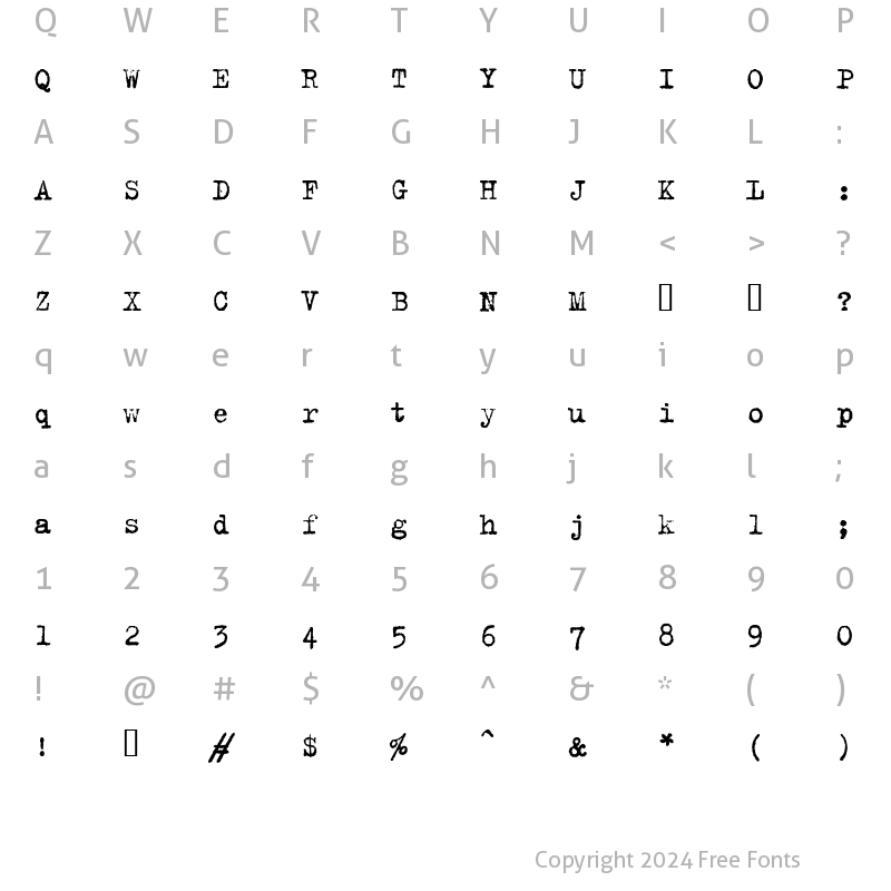 Character Map of TrixiePlain Regular