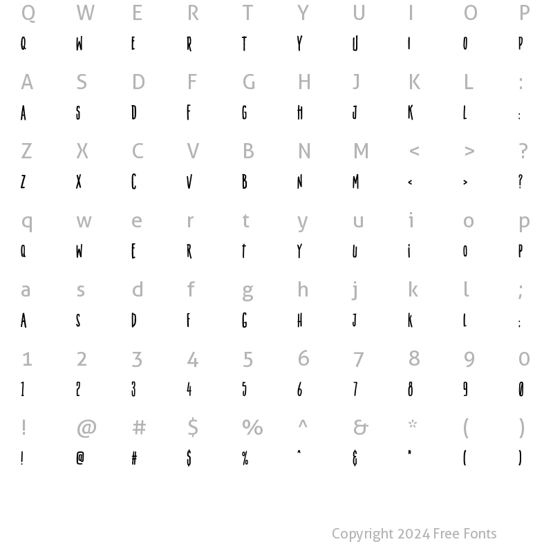 Character Map of TROBOSH Regular