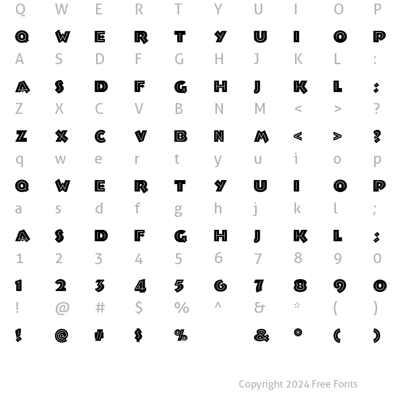 Character Map of Troglodyte NF Regular