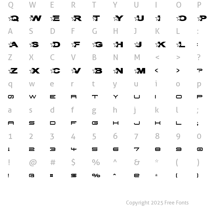 Character Map of Troglodyte Pop Regular