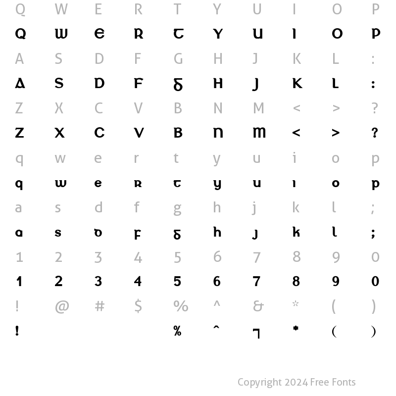 Character Map of Tromchl? Regular