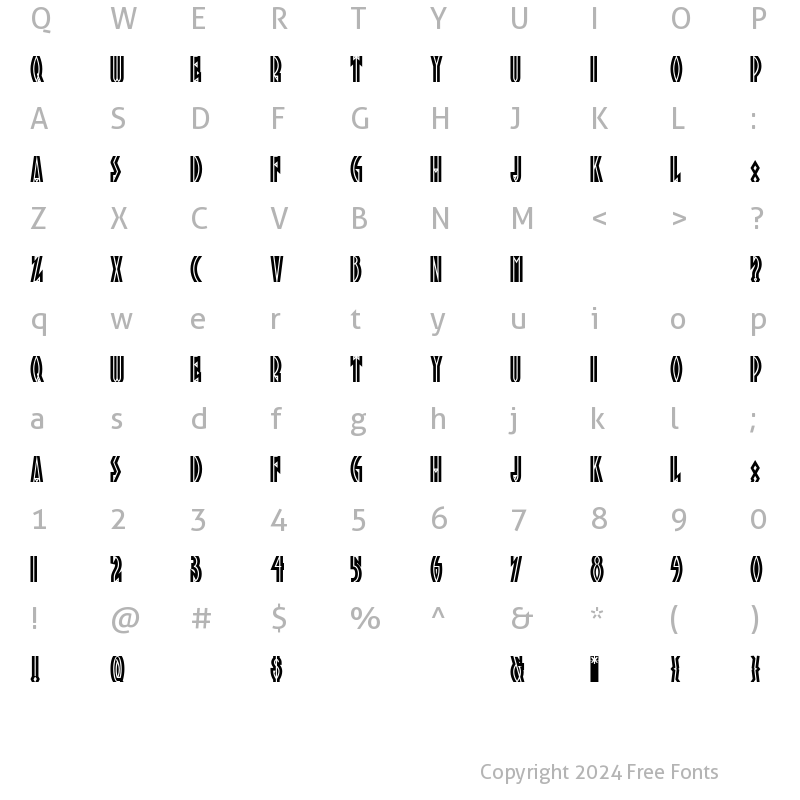 Character Map of TropicanaNF Regular