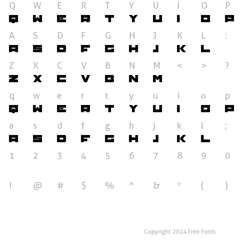 Character Map of TRTL Regular