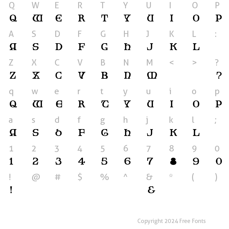 Character Map of TrudeauSans Regular