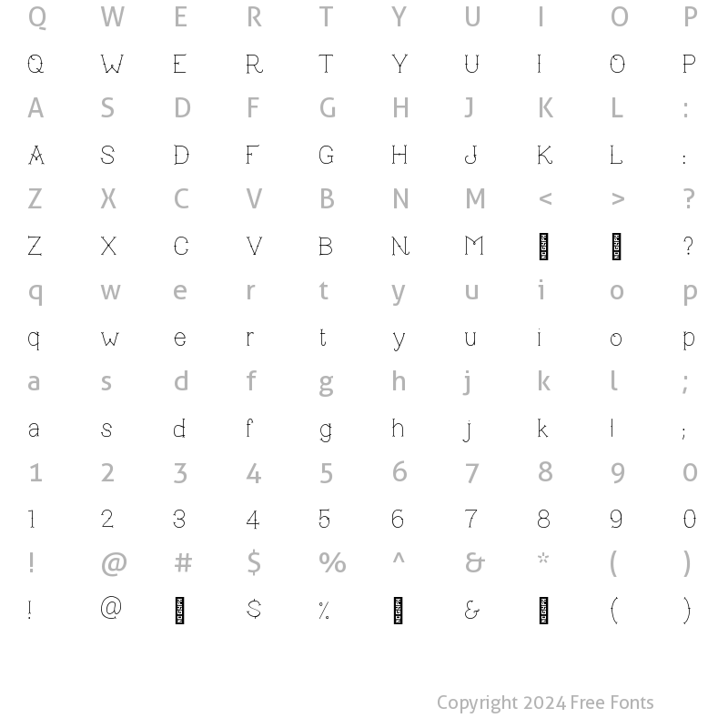 Character Map of TrueMama Regular