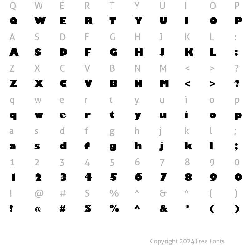 Character Map of Trumania EEN Plain