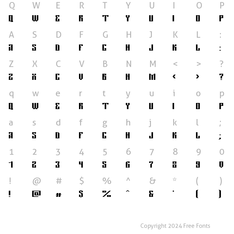 Character Map of Tsarevich Bold