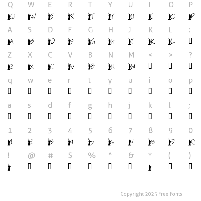 Character Map of T~StillShining Regular