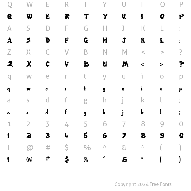 Character Map of Tumbleweed MF Regular