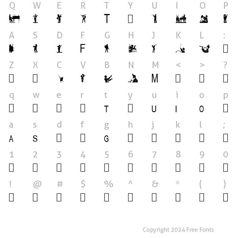 Character Map of TungFont Musician Regular