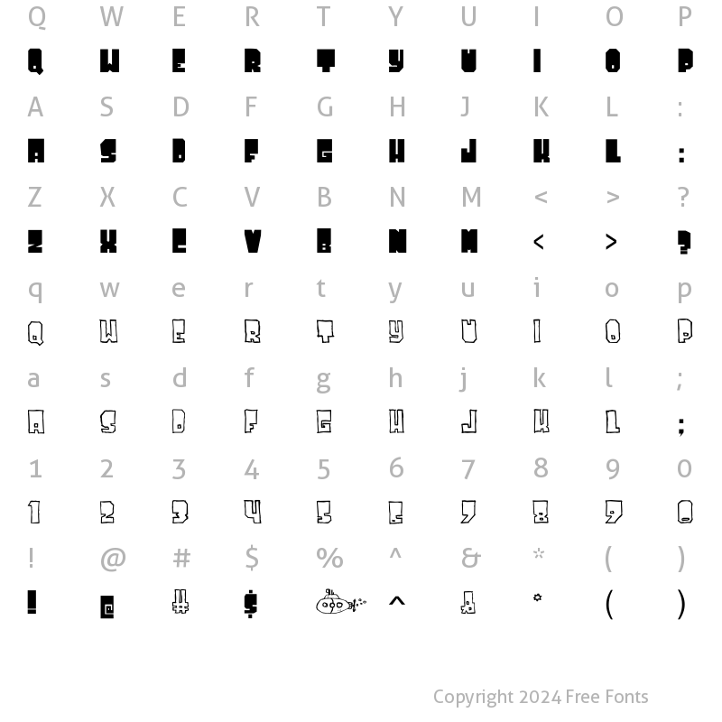 Character Map of Tuskey-San Regular