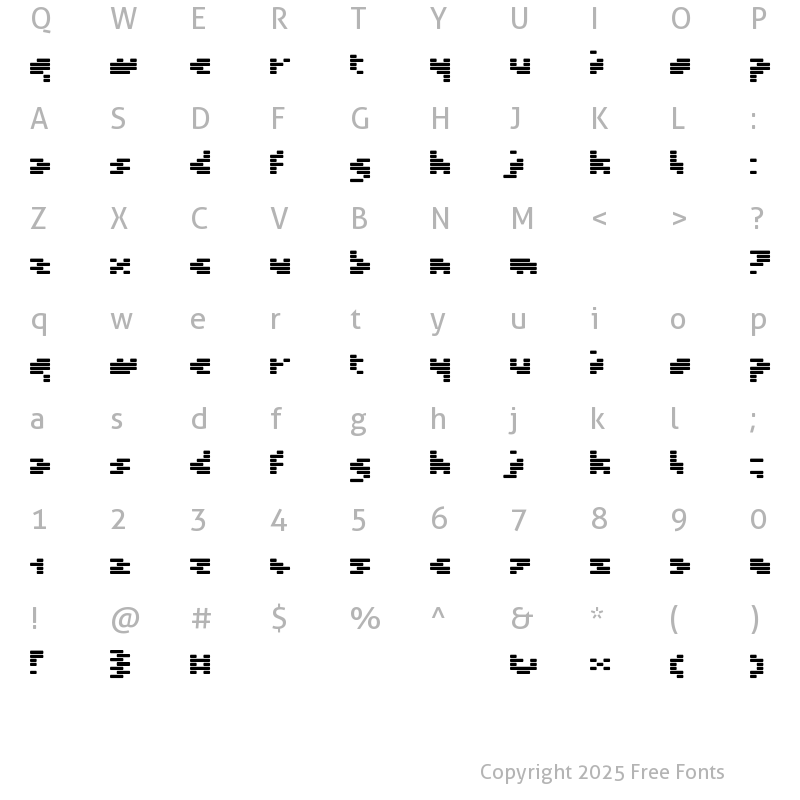 Character Map of TV27 Regular
