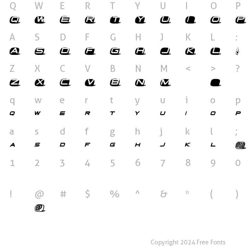 Character Map of Tvdinner Full Regular