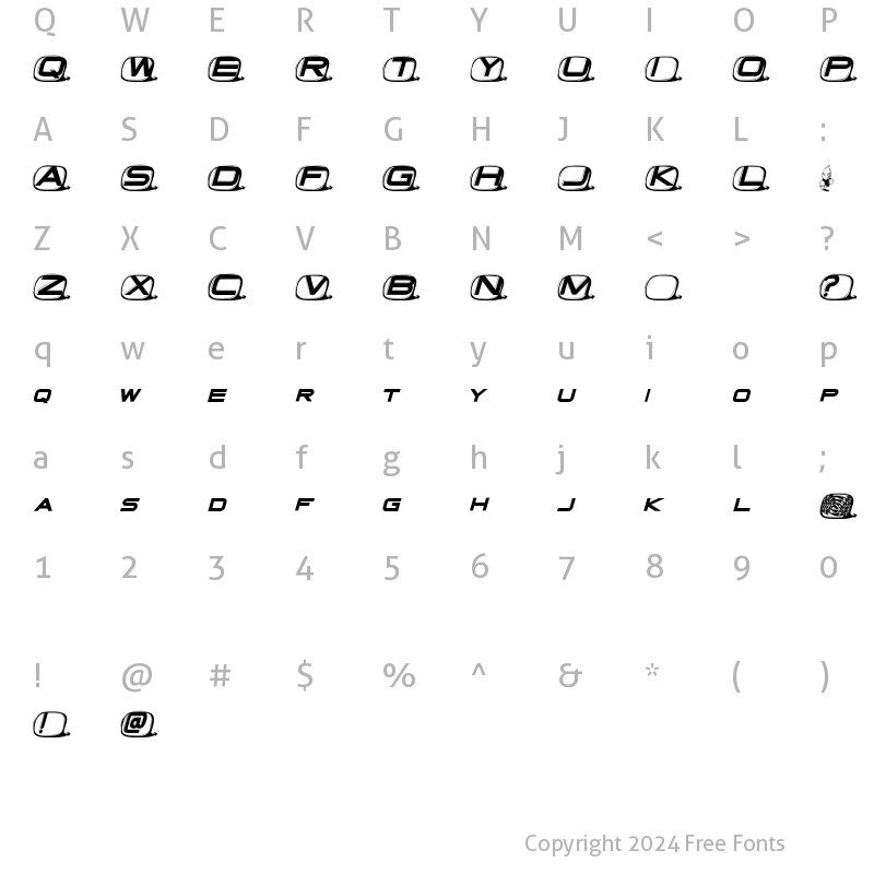 Character Map of Tvdinner Regular