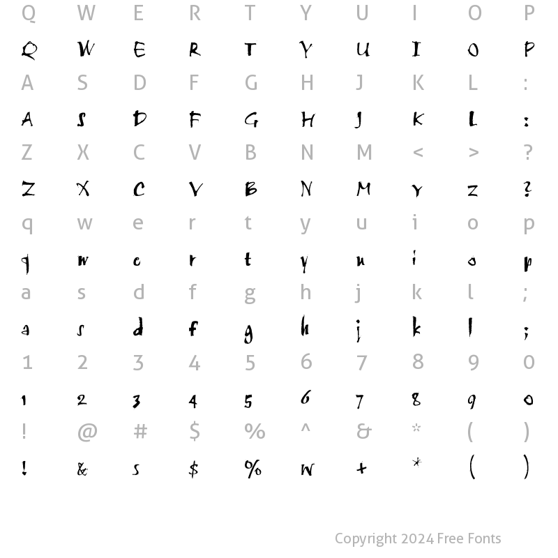 Character Map of Twang Plain Regular