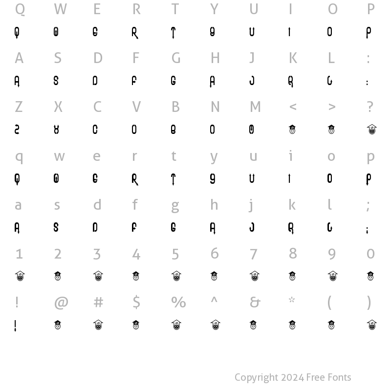 Character Map of Twee Regular