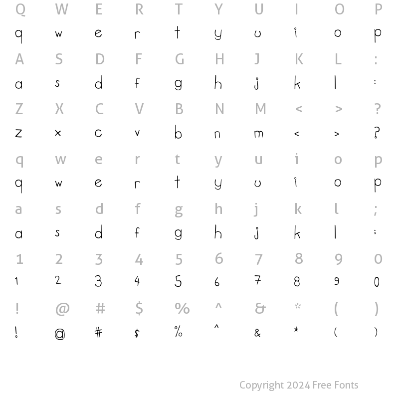 Character Map of tweed. normal