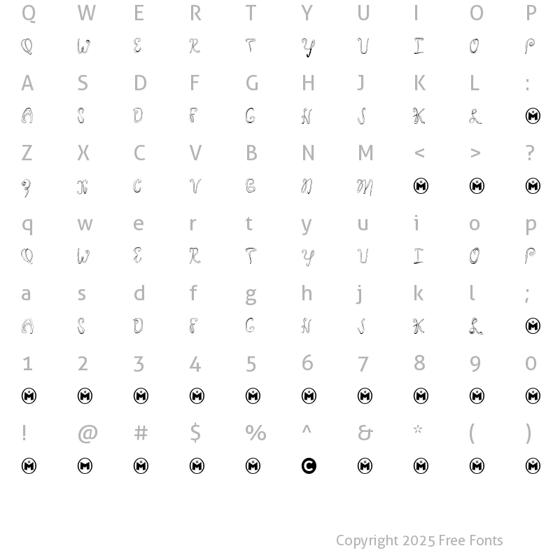 Character Map of Twentysix Snakerumba