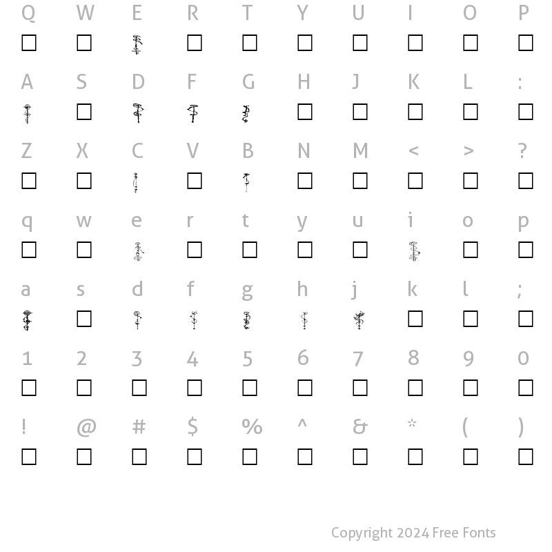 Character Map of Two old vulcan beta Normal