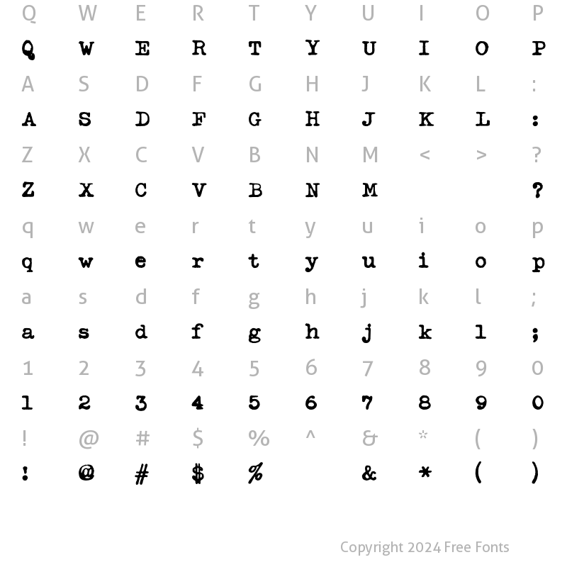 Character Map of Typeka Bold