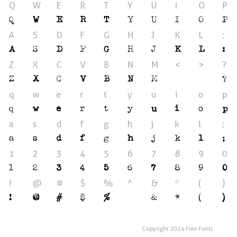 Character Map of Typeka Mix Regular