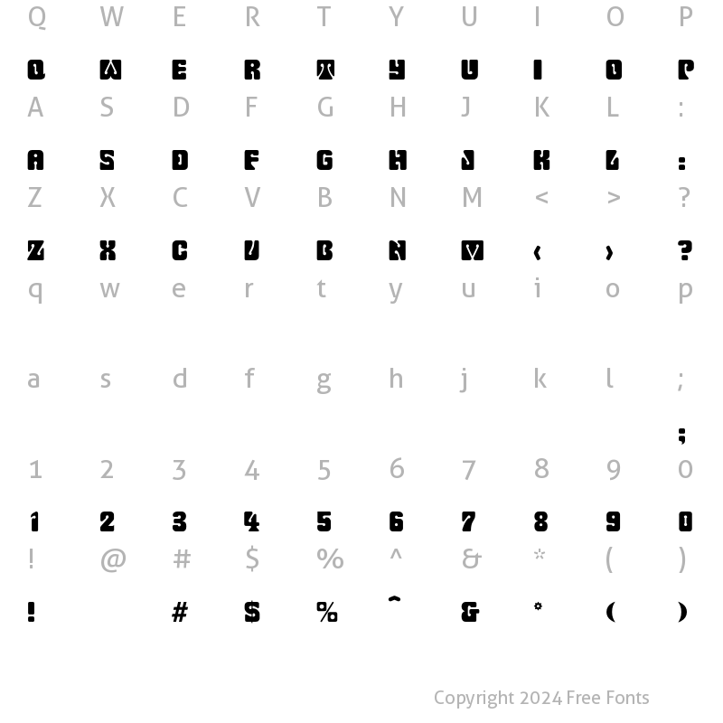 Character Map of Typeshop Regular