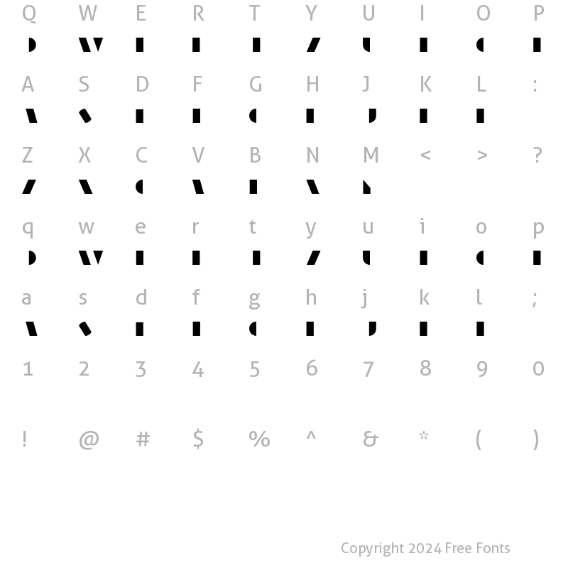 Character Map of Typo Layer Main Layer