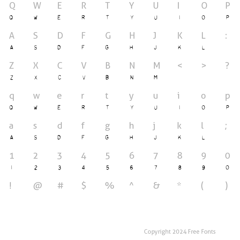 Character Map of Typo Positive Regular