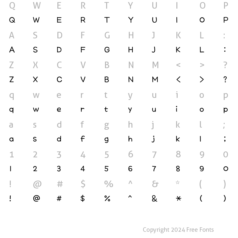 Character Map of Typo_DoranDoran M