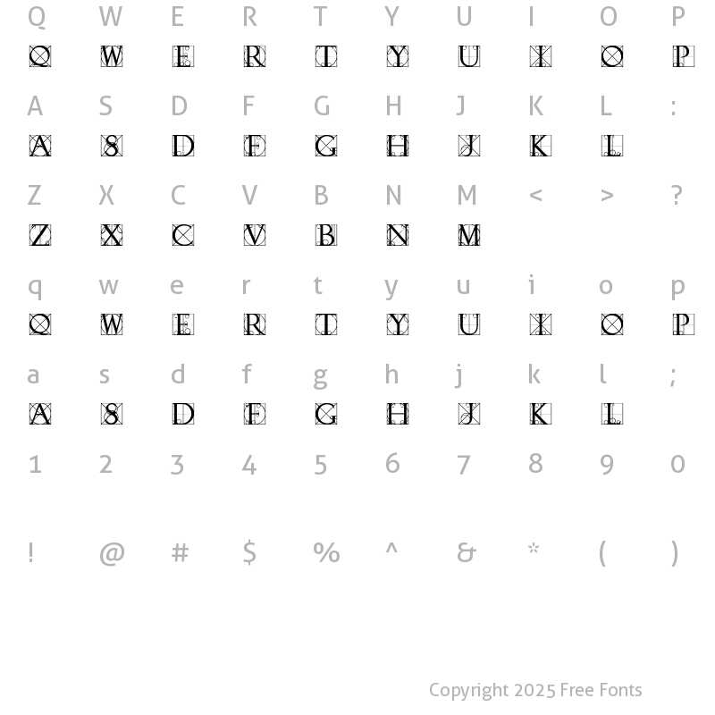 Character Map of TypographerDisplay Regular