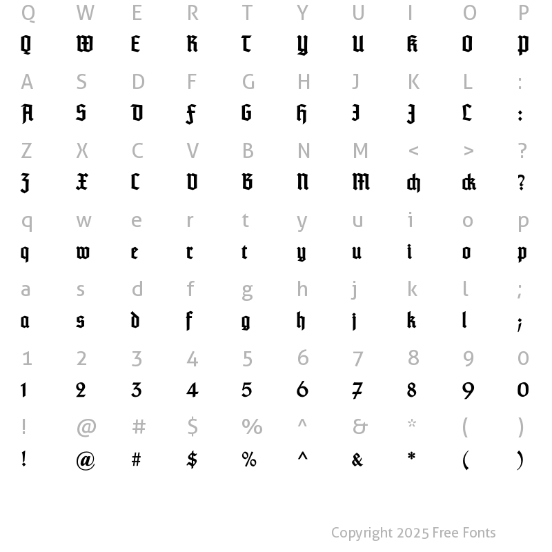 Character Map of TypographerTextur Bold