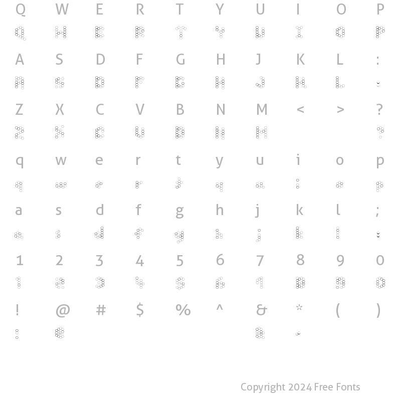 Character Map of U Honeycombed Regular