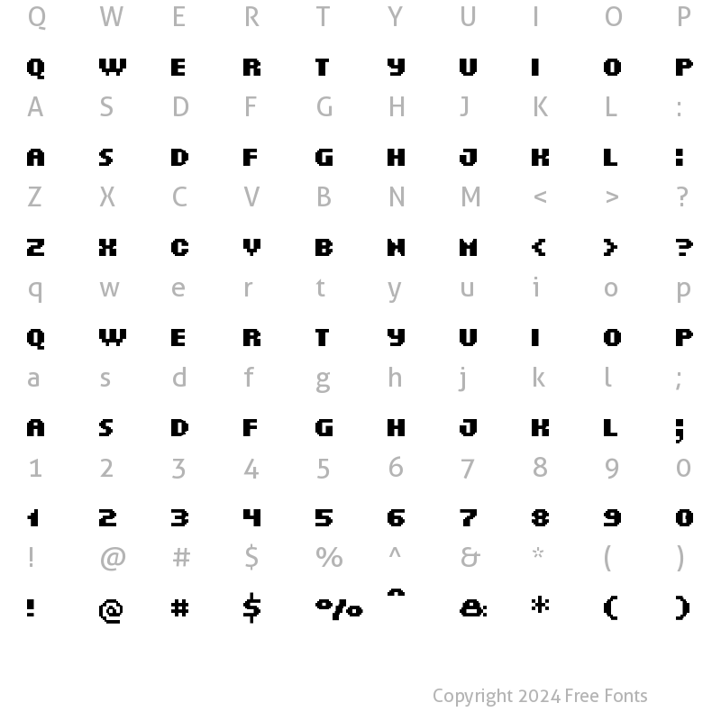 Character Map of UF Orbital Menu Bold UF Orbital Menu Bold